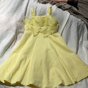 Bonnie jean 6x pale yellow dress euc